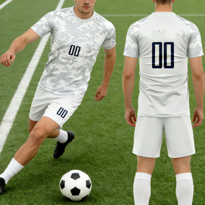 Polyester Breathable Quick Dry Football Uniforms Set