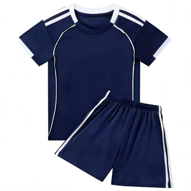 Mens Summer Breathable Quick Dry Embroidery Football Jerseys Set
