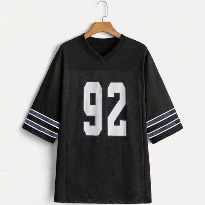 Streetwear American Football Mesh Oversized Jersey