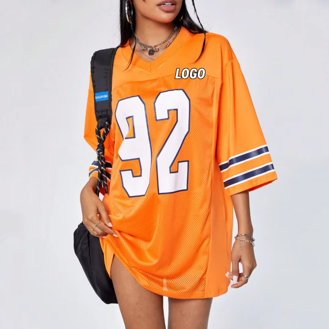Streetwear American Football Mesh Oversized Jersey