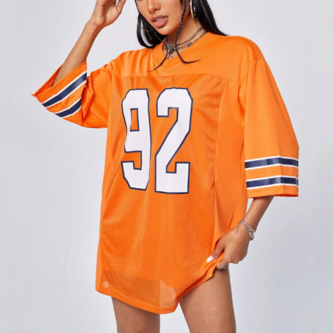 Streetwear American Football Mesh Oversized Jersey