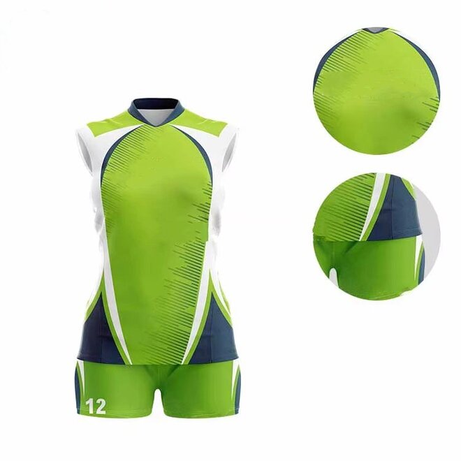 Womens Sleeveless Volleyball Jersey Set