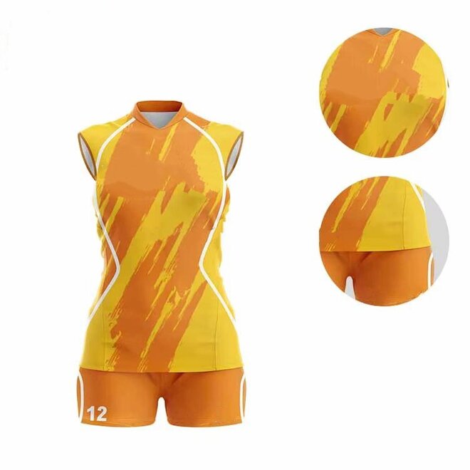 Womens Sleeveless Volleyball Jersey Set