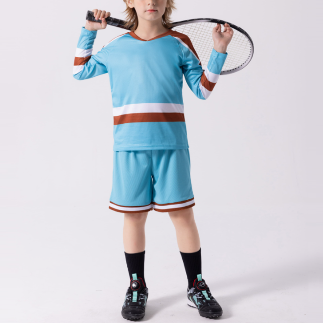 Kid Striped Football Jerseys Set