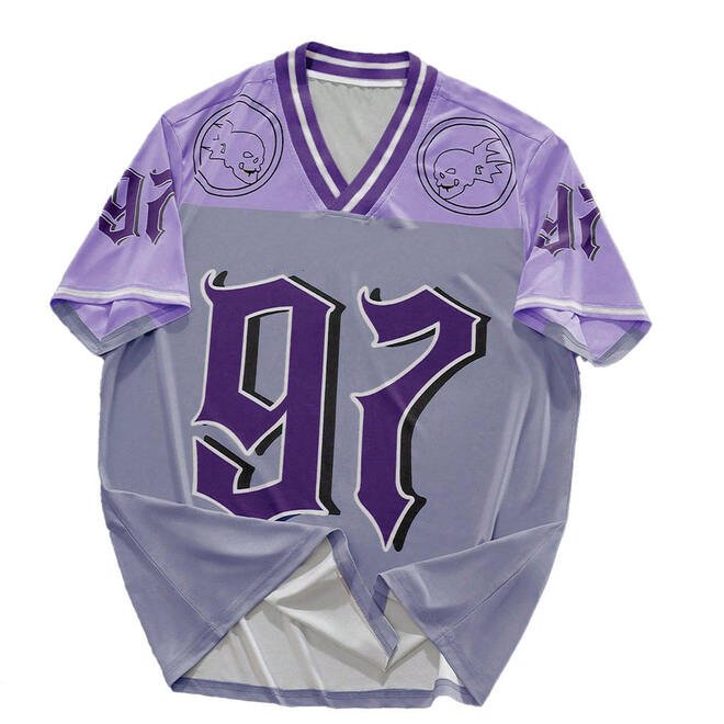 Mens Oversized V Neck Rugby Jersey