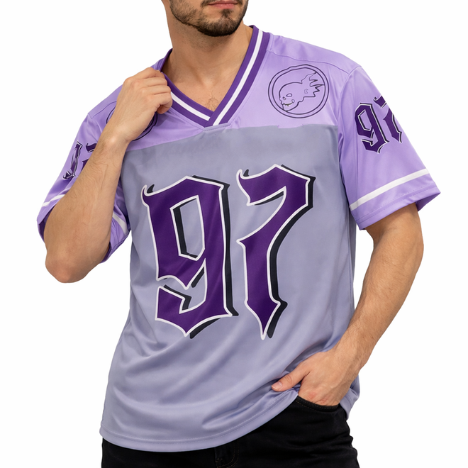 Mens Oversized V Neck Rugby Jersey