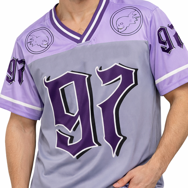 Mens Oversized V Neck Rugby Jersey
