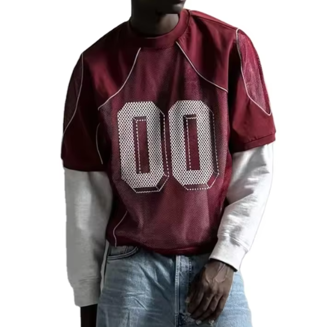 Oversized Mesh Baseball Short Sleeve Sports Jersey