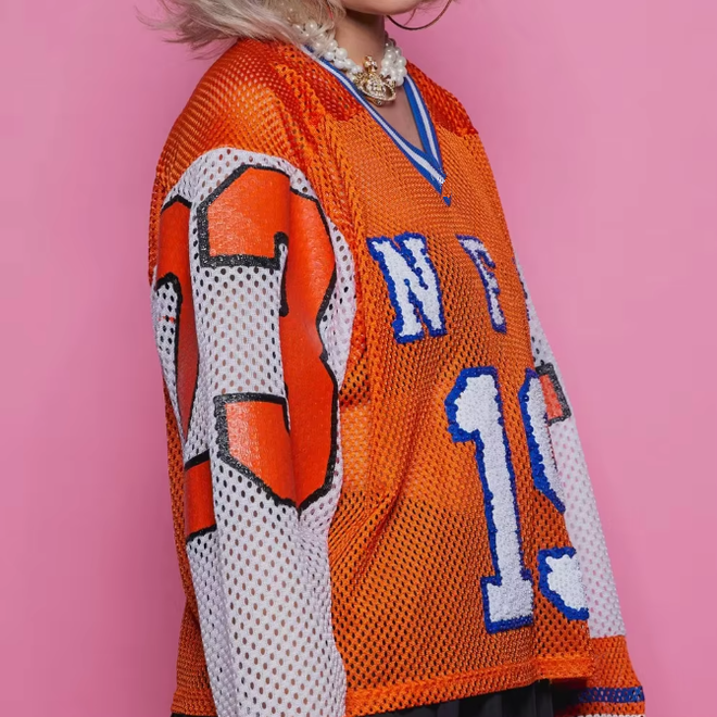 Full Sleeves Mesh Streetwear Oversized Rugby Jersey