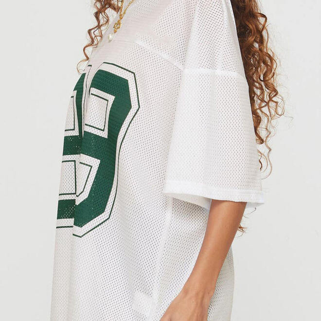 Women Oversized Mesh Rugby Dress Jersey